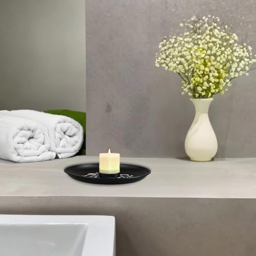 55 Inch Small Metal Jewelry Dish with Star Moon Print