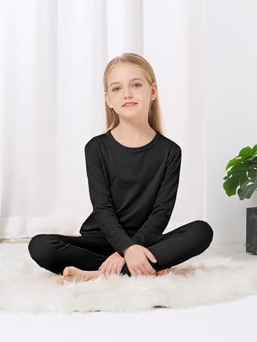 VZV Girls Thermal Underwear Set Fleece Lined Winter Warmth