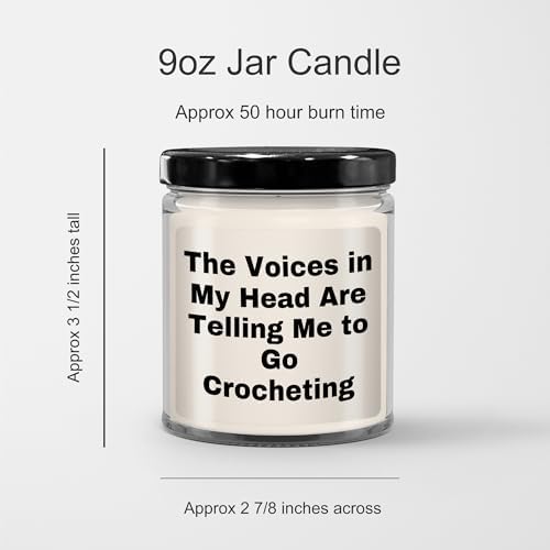 Funny Vanilla Soy Candle for Crocheting Enthusiasts 1