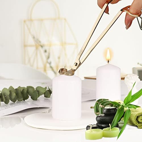 3-in-1 Candle Accessory Set - Wick Trimmer Dipper Cutter Snuffer Gold