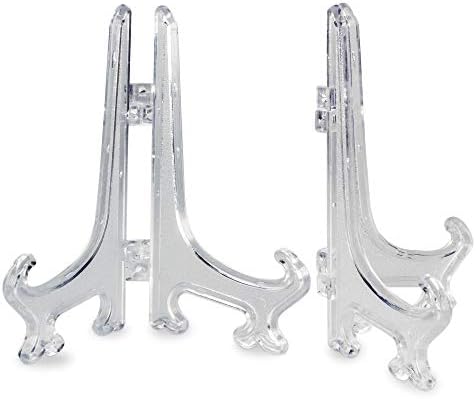 Super Z Outlet 5 Inch Clear Plastic Easels 12 Pack