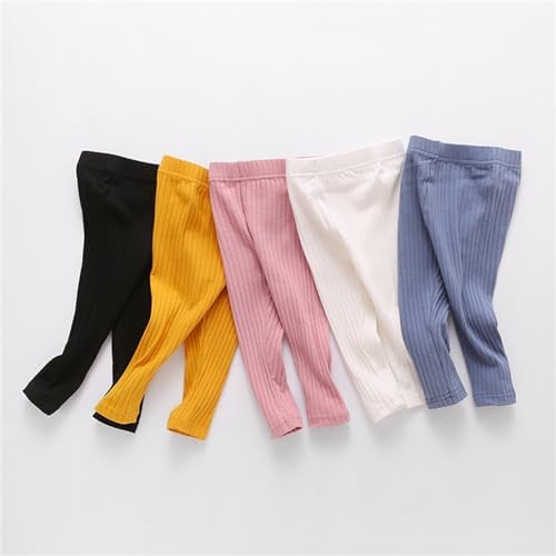 Toddler Girls Cotton Leggings with Cable Stripe Knit Design