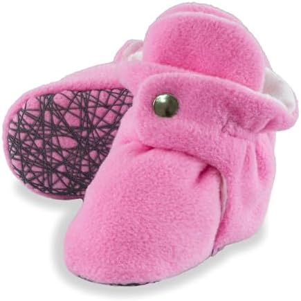 Bubbabuddy Cozy Fleece Baby Booties with Non-Slip Sole