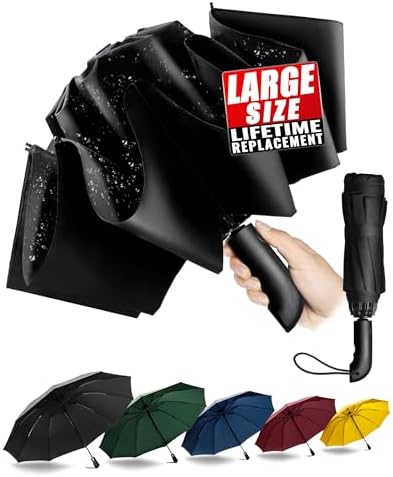Chakipee Travel Inverted Umbrella 48inch Windproof