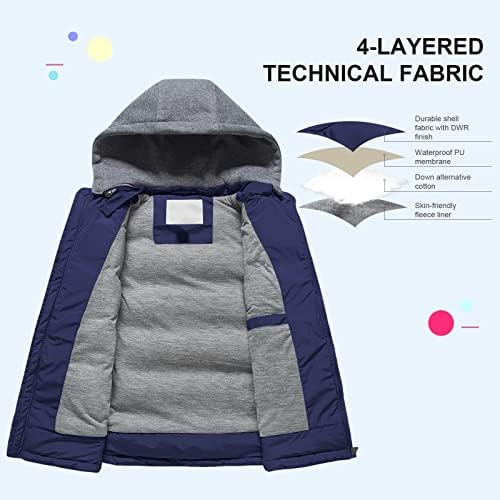 Pursky Warm Puffer Vest Coat for Kids 6-14Y