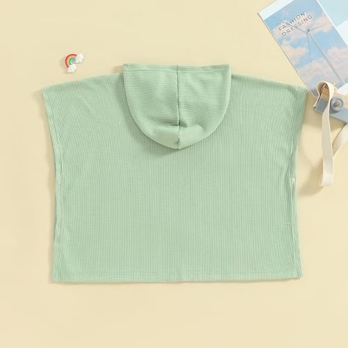 Toddler Waffle Hooded Beach Towel Cover-Up for Kids 5-6 Years