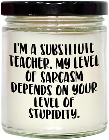 Inspirational Quotes Jar Candle for Substitute Teachers