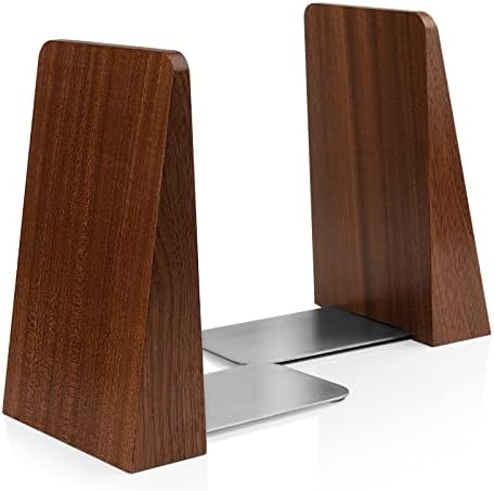 DRELIFAM Wood Book Ends Heavy Duty Decorative for Shelves