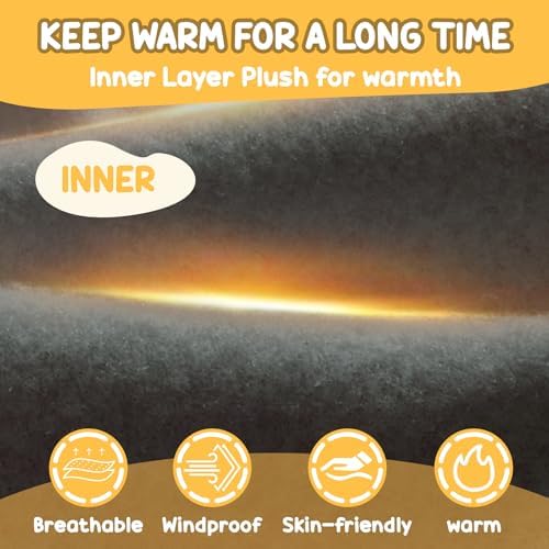 Sukeen Kids Winter Balaclava Ski Mask with Fleece Lining and Neck Gaiter
