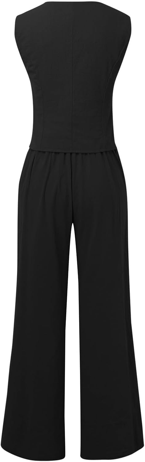 TTBDWiian Womens 2 Piece Linen Set 1