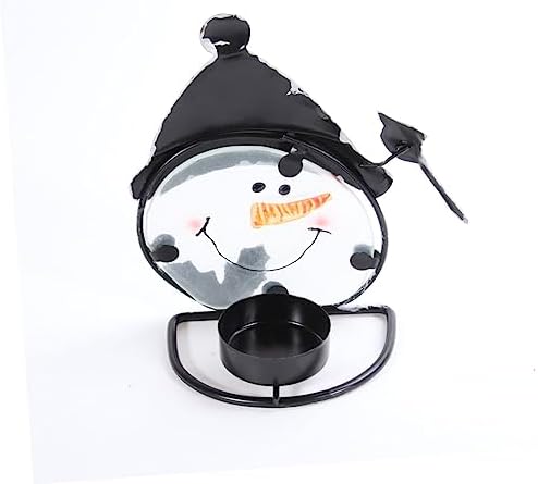 GOOHOCHY 1Pc Snowman Candlestick Holder for Christmas