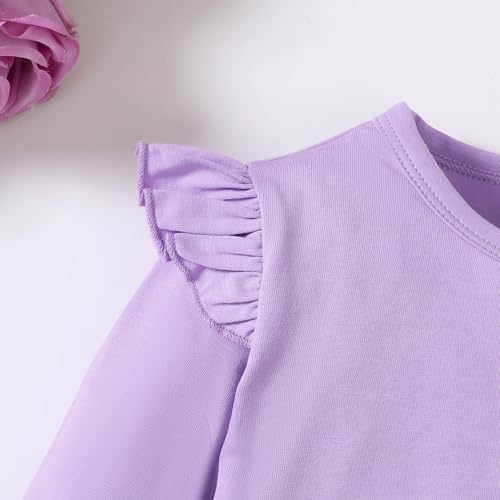 LYSMuch 1-7T Toddler Girl Blouse Ruffle Shirt