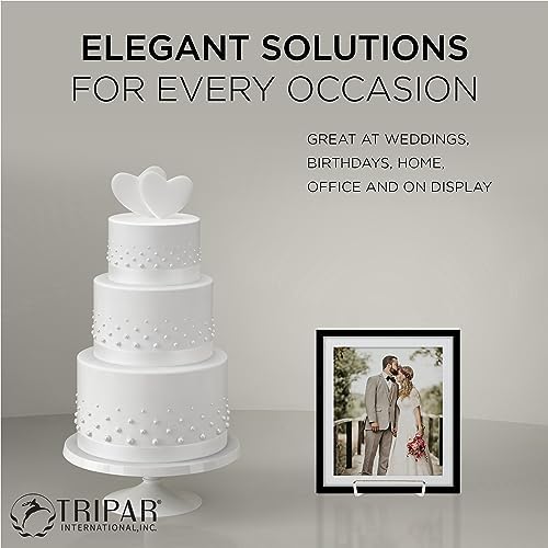TRIPAR Square Metal Wire Easel - Silver Plated 6-Inch Height