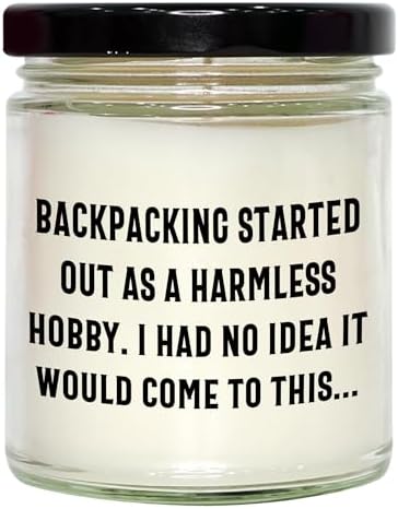 Backpacking Vanilla Soy Candle - 9oz Gift for Enthusiasts