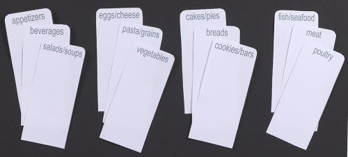 Meadowsweet Kitchens Recipe Card Organizer Box - Clear Acrylic with 12 Tab Dividers