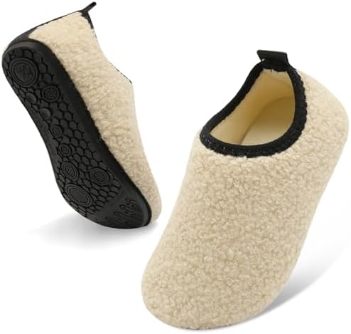 QFH Toddler Slippers with Soft Velvet Lining