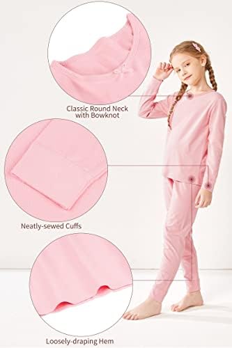 Resinta Toddler Girls Thermal Underwear Set with Bows