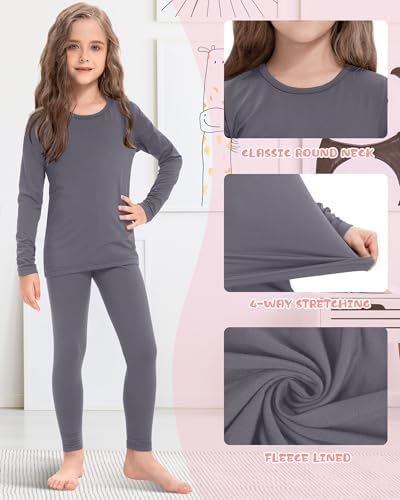 Silkfly 2 Pack Girls Winter Thermal Underwear Set 1