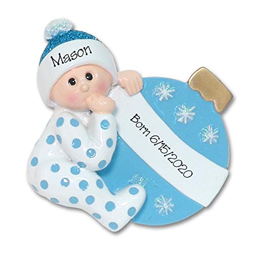 Deb Co Babys First Christmas Ornament for Boy