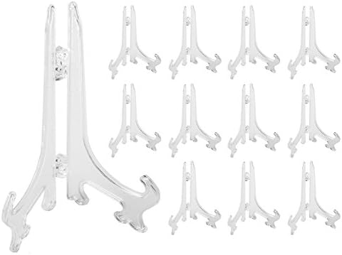 Super Z Outlet 5 Inch Clear Plastic Easels 12 Pack