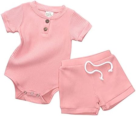 Baby Newborn Cotton Romper Bodysuit Set for Girls
