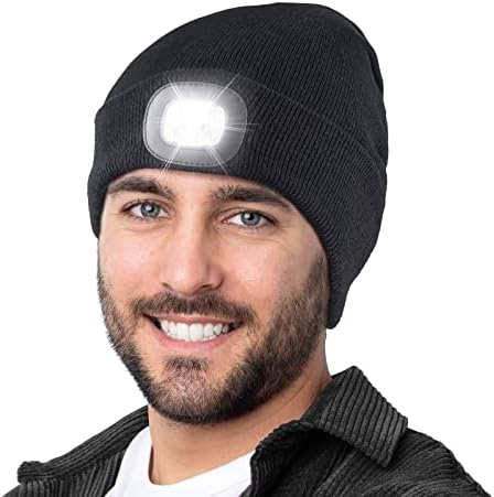 Tutuko LED Beanie with Flashlight USB Rechargeable