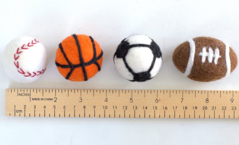 Matthew Mae Soccer Ball Felted Wool Set of 3 or 5