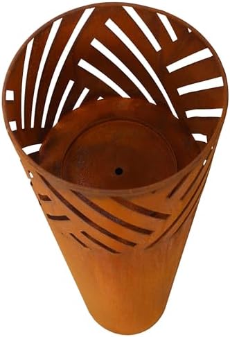 Strawberry Fairy 2-Pack Decorative Rust Lantern Columns