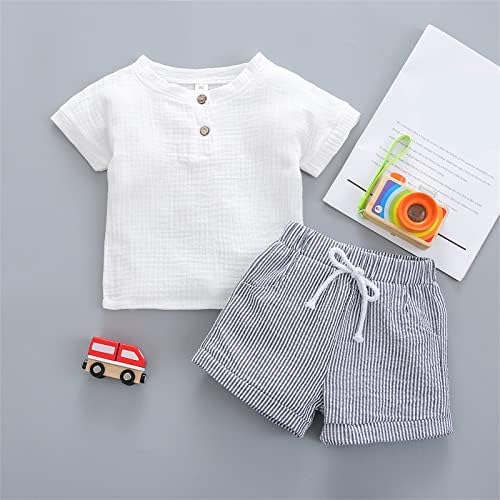 Newborn Baby Unisex Striped Shorts Set 2025