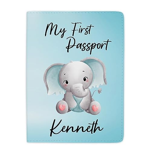 Personalized Passport Elephant for Baby Boy