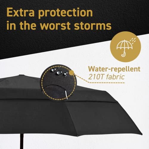 Windproof Travel Umbrella - Lightweight Compact for Men Women