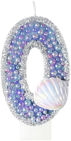 Laackys Birthday Candles with Pink Shell Sequins
