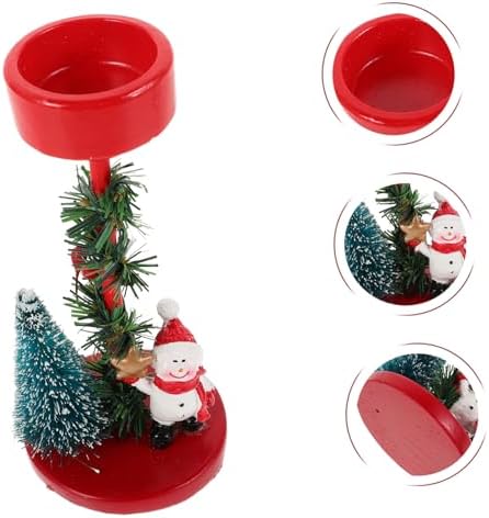 Gatuida Resin Snowman Candle Holders for Holiday Decor