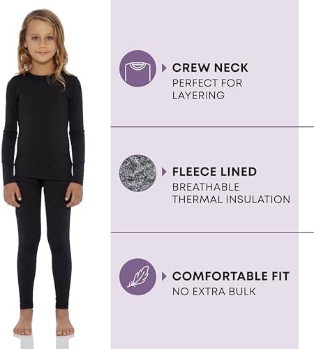 Rocky Thermal Underwear Kids Set - Warm Base Layer for Cold WeatherSkiing