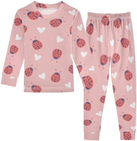WIFIU Soft Cotton 2 Piece Pajama Set for Girls 18M-8Y