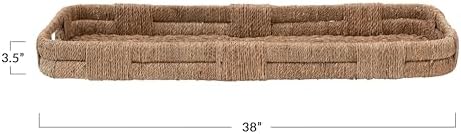 Creative Co-Op Hand-Woven Bankuan Decorative Tray Natural