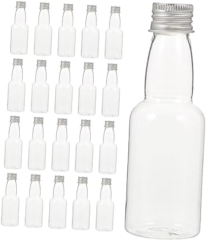 FUNOMOCYA 25pcs Multi-Functional Plastic Juice Bottles with Caps