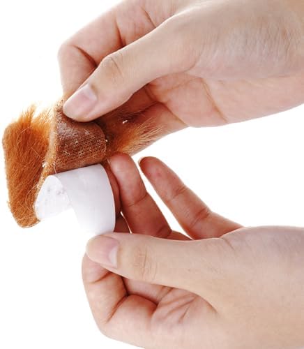 Nydotd Brown Fake Eyebrows and Mustache Set