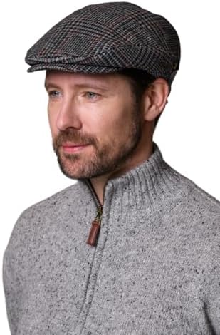 Mucros Weavers Irish Flat Cap Mens Trinity Tweed Hat
