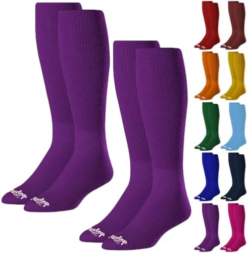 Rawlings 2 Pair Athletic Socks for Baseball Softball