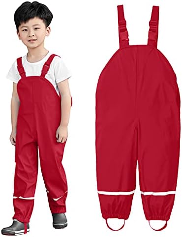 Rain Jumpsuit Romper for Boys and Girls with Suspenders