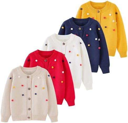 Baby and Toddler Cable Knit Cardigan Sweater for Girls
