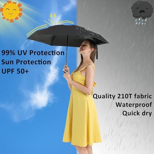 BAODINI Compact UV Folding Umbrella for Travel