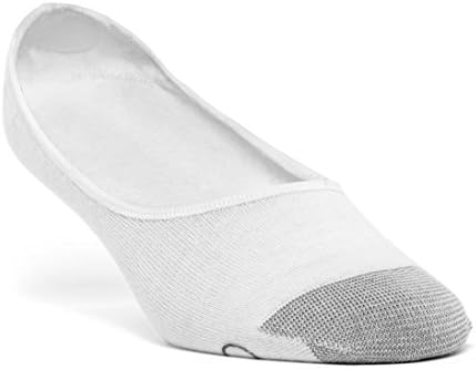 Galiva Mens Cotton Lightweight No Show Socks - 3 Pairs Medium White