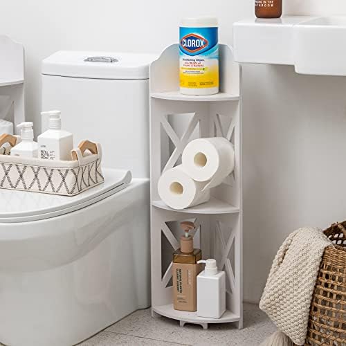 TuoxinEM Waterproof Corner Shelf for Bathroom Storage White