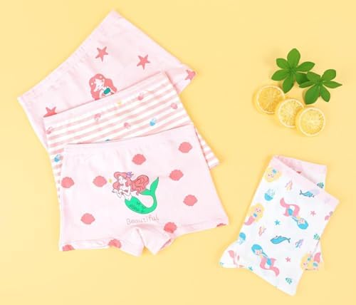 CHUNG Girls Cotton Boyshorts 4 Pack Soft Breathable Underwear