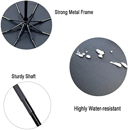 NPCQUN Windproof Travel Umbrella Compact Automatic Foldable