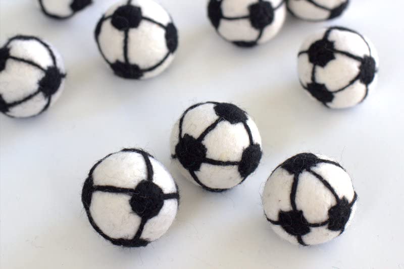 Matthew Mae Soccer Ball Felted Wool Set of 3 or 5