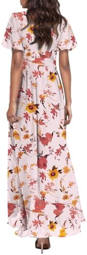 Plus Size Chiffon Dress V Neck Floral Print Swing