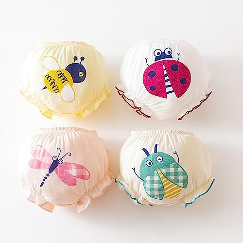 Baby Girl Diaper Cover Bloomers 4Pack Breathable Undies 1